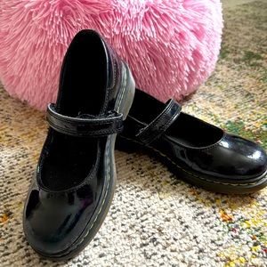 Dr. Martens Maccy Black Patent Mary Janes